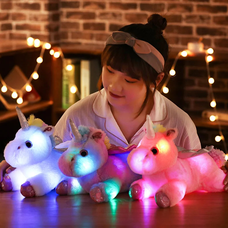 Magical Glow Unicorn Plush Pillow