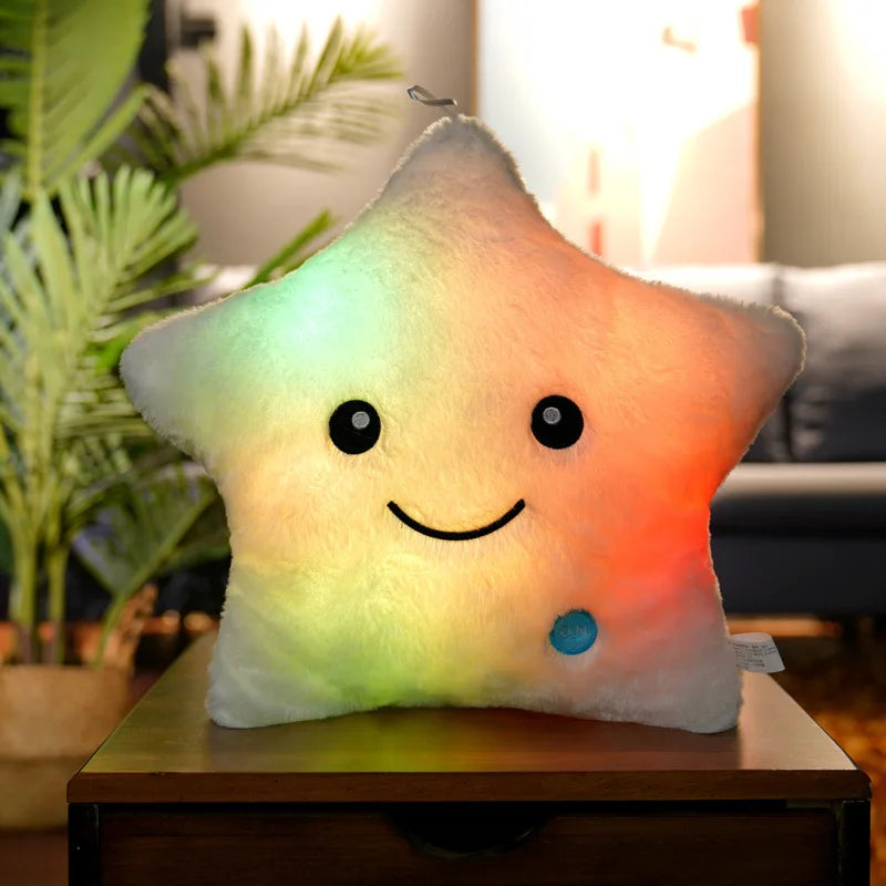 Starlight Dreams: Glowing Plush Pillow