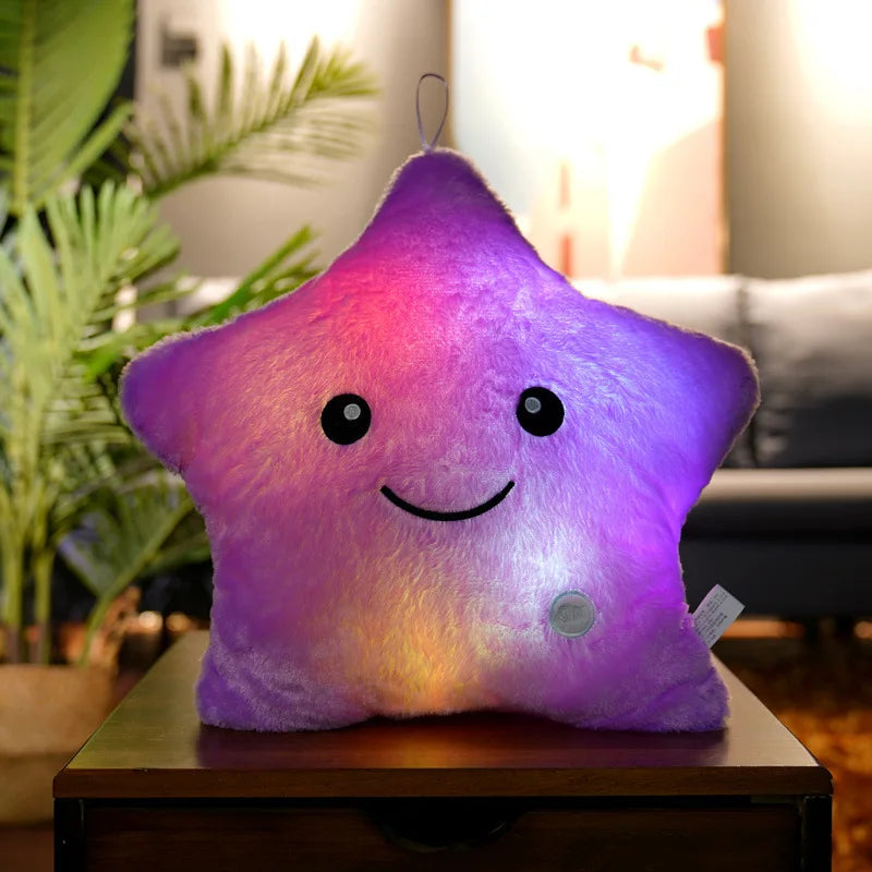 Starlight Dreams: Glowing Plush Pillow