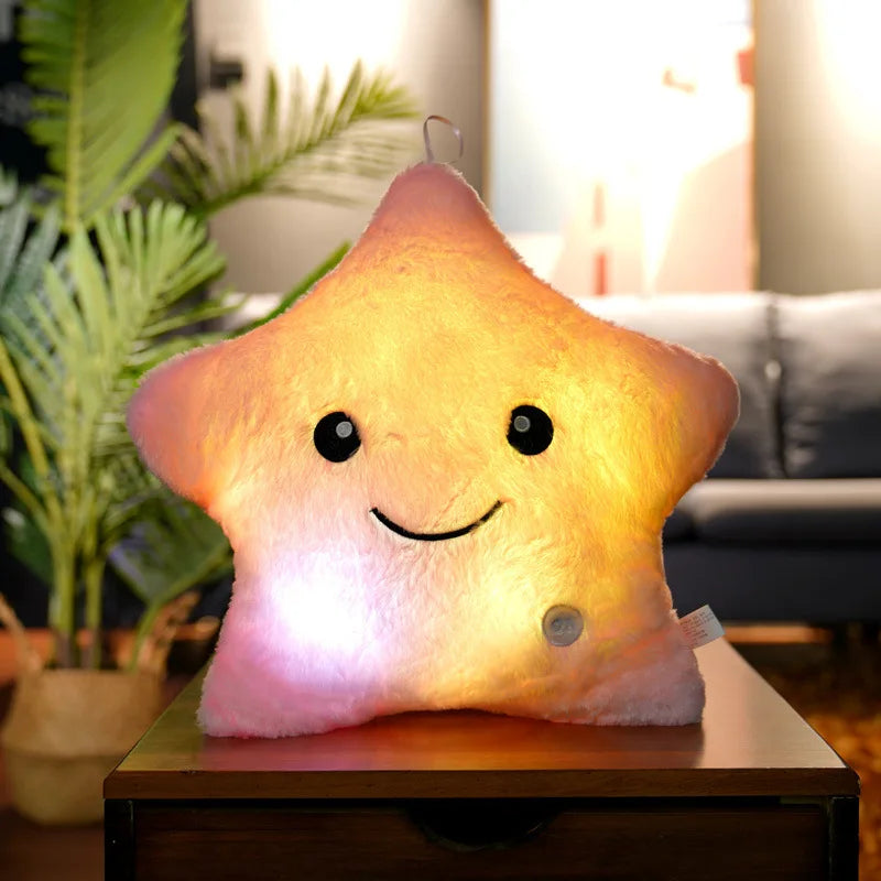 Starlight Dreams: Glowing Plush Pillow