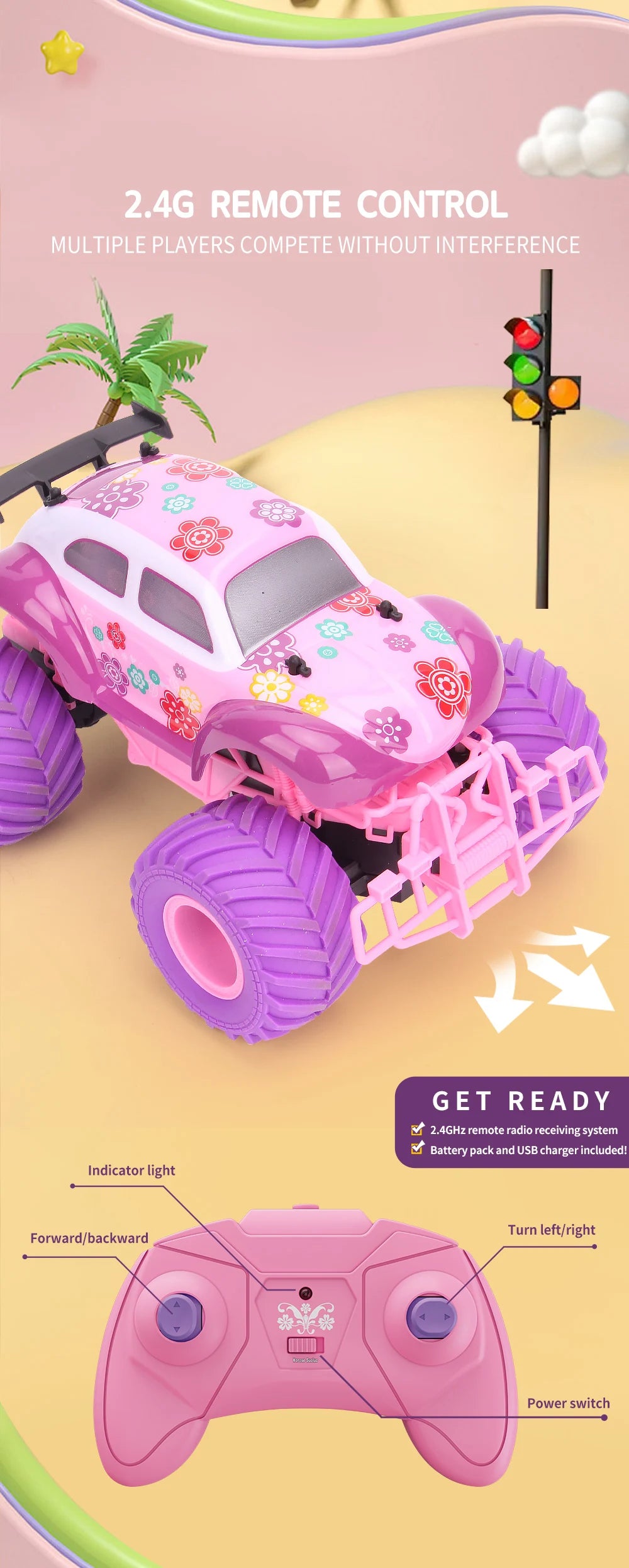 Pink Power Truck: RC Stunt Adventure