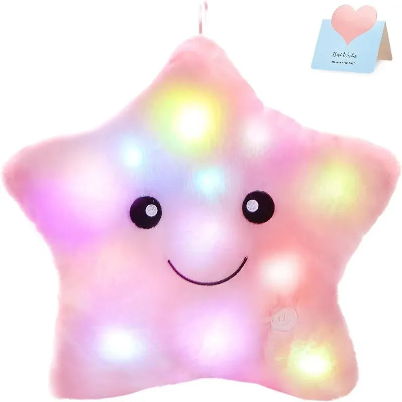 Starlight Dreams: Glowing Plush Pillow