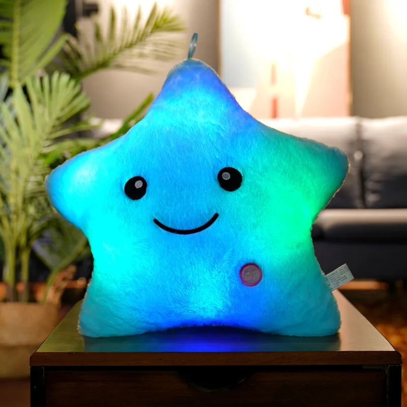 Starlight Dreams: Glowing Plush Pillow
