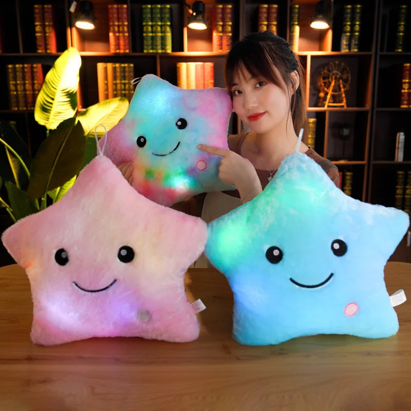 Starlight Dreams: Glowing Plush Pillow