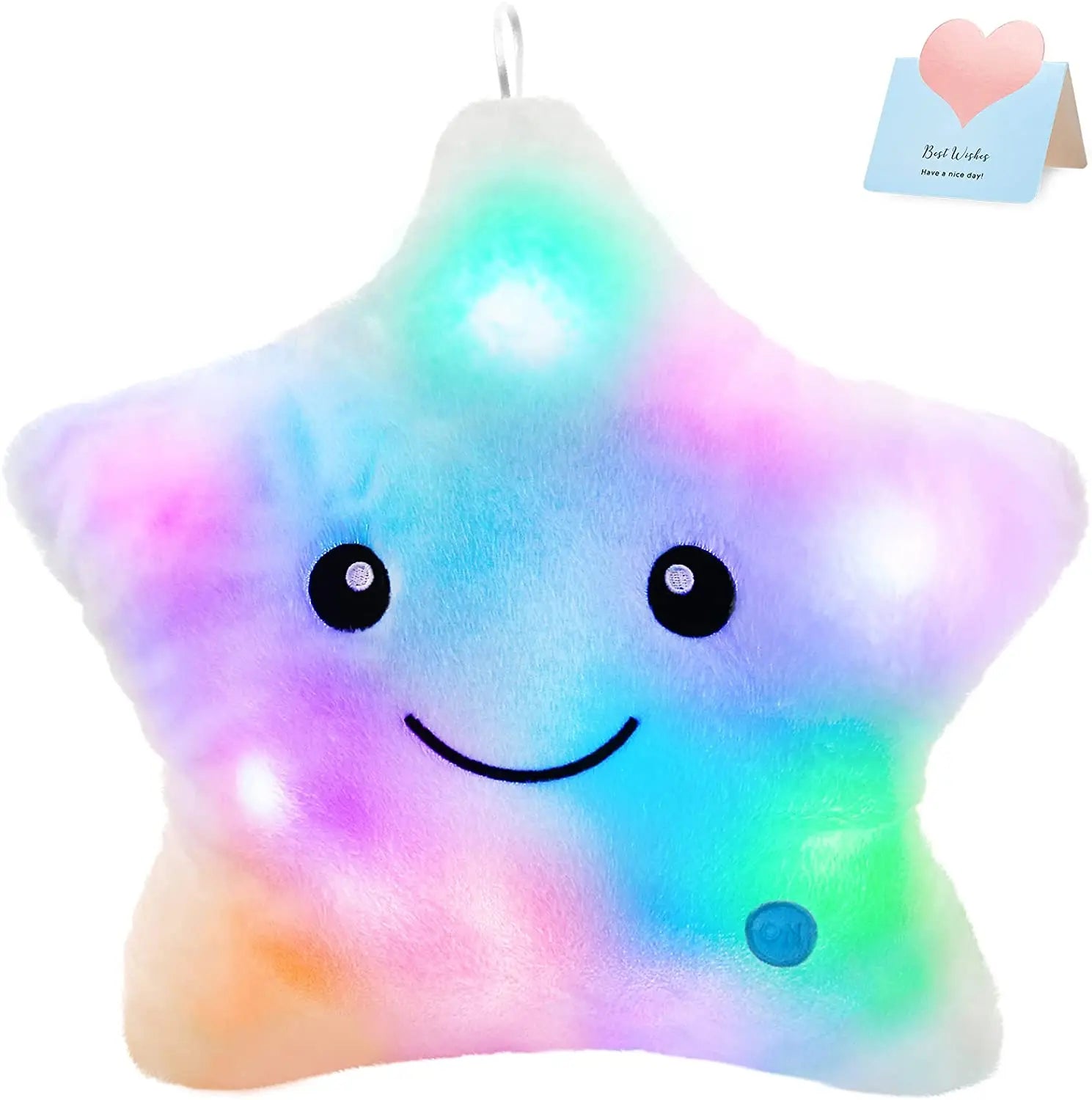 Starlight Dreams: Glowing Plush Pillow