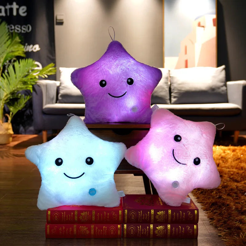 Starlight Dreams: Glowing Plush Pillow