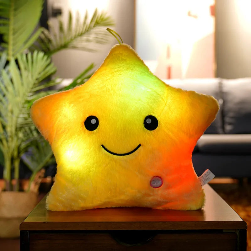 Starlight Dreams: Glowing Plush Pillow