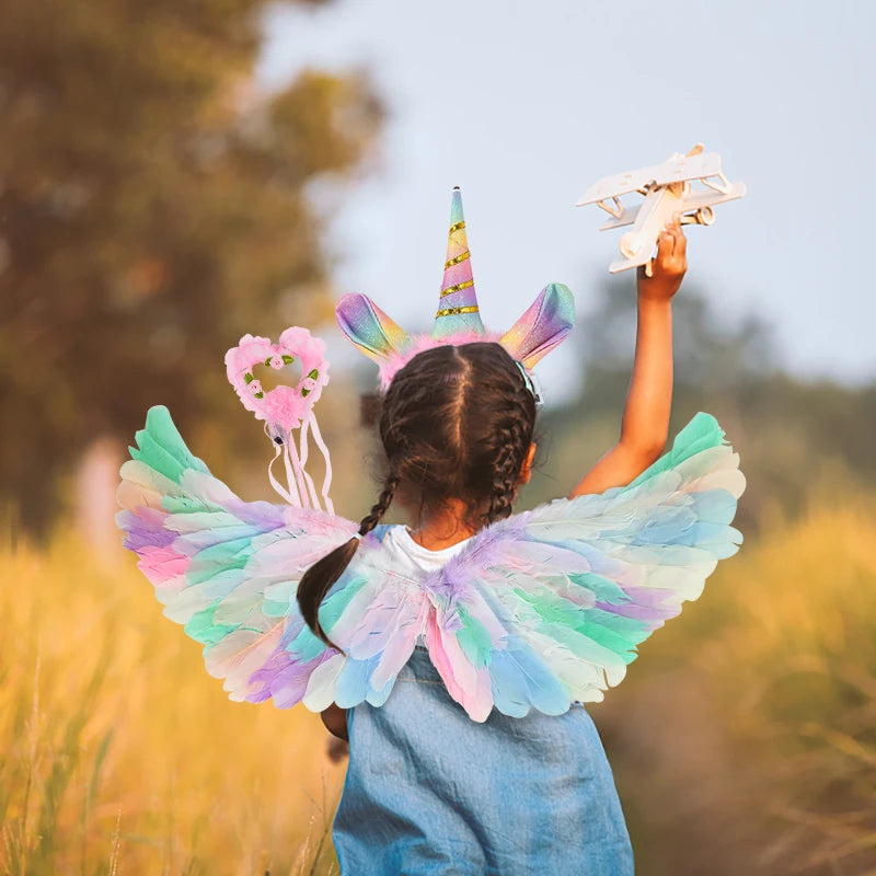 Magical LED Angel Wings & Unicorn Set