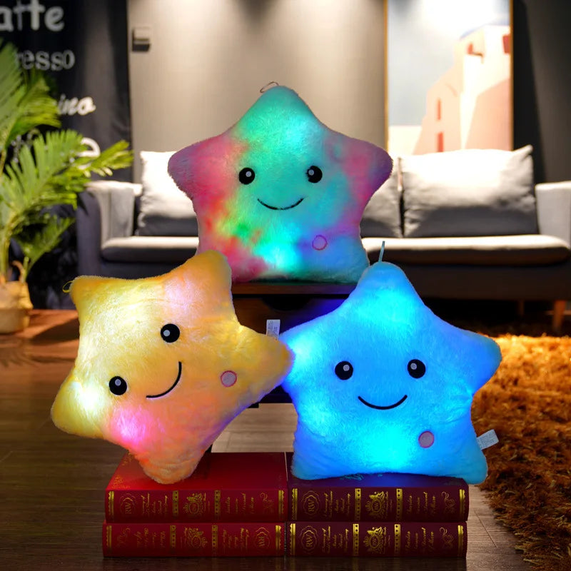 Starlight Dreams: Glowing Plush Pillow