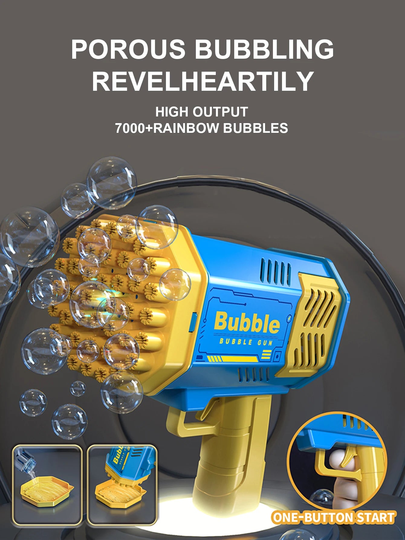 Mega Bubble Fun: Handheld Electric Gun