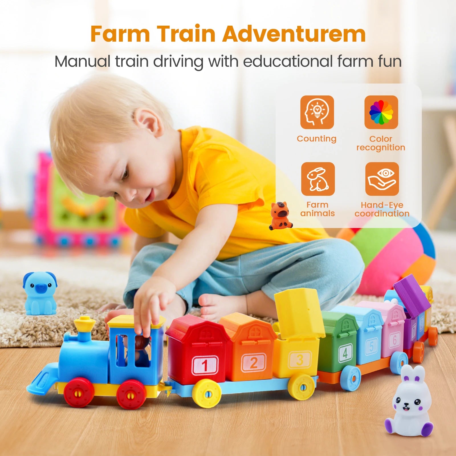 Montessori Farm Train: Learn Through Play