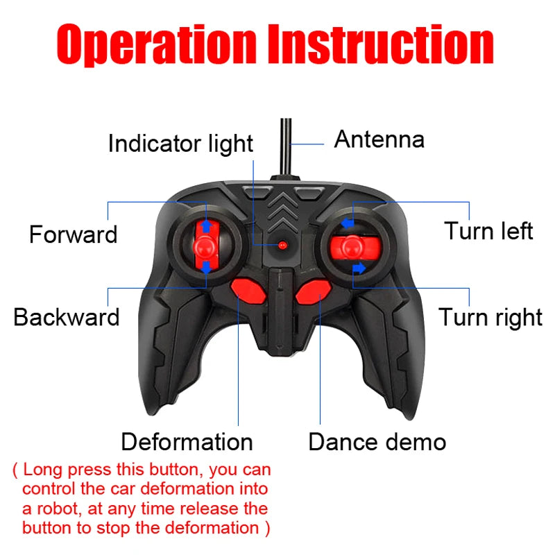 2-in-1 RC Robot Transformation Car