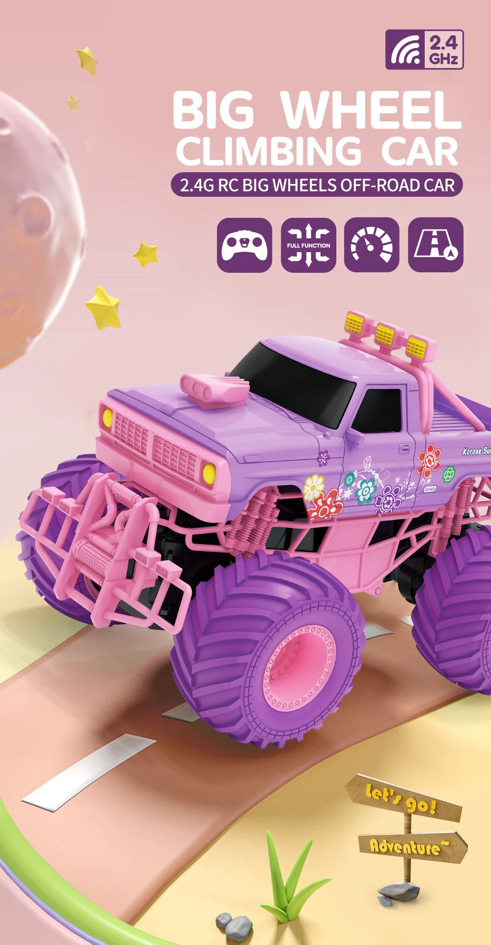 Pink Power Truck: RC Stunt Adventure