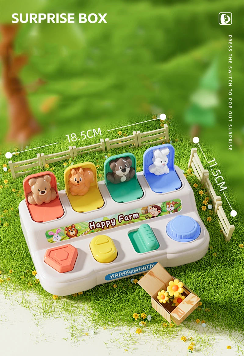 Peek & Play: Montessori Pop-Up Animals