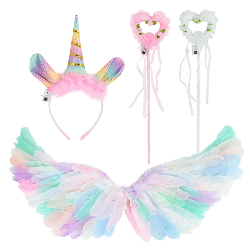 Magical LED Angel Wings & Unicorn Set