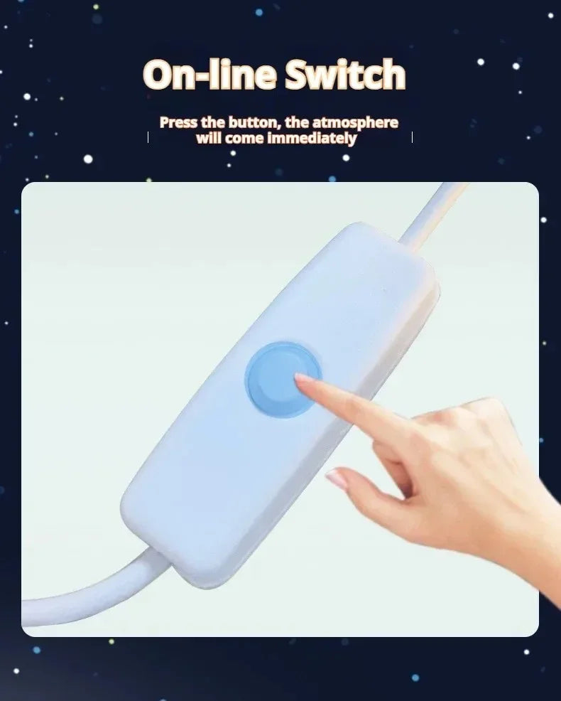 Enchanting Galaxy Bear Rose Night Light