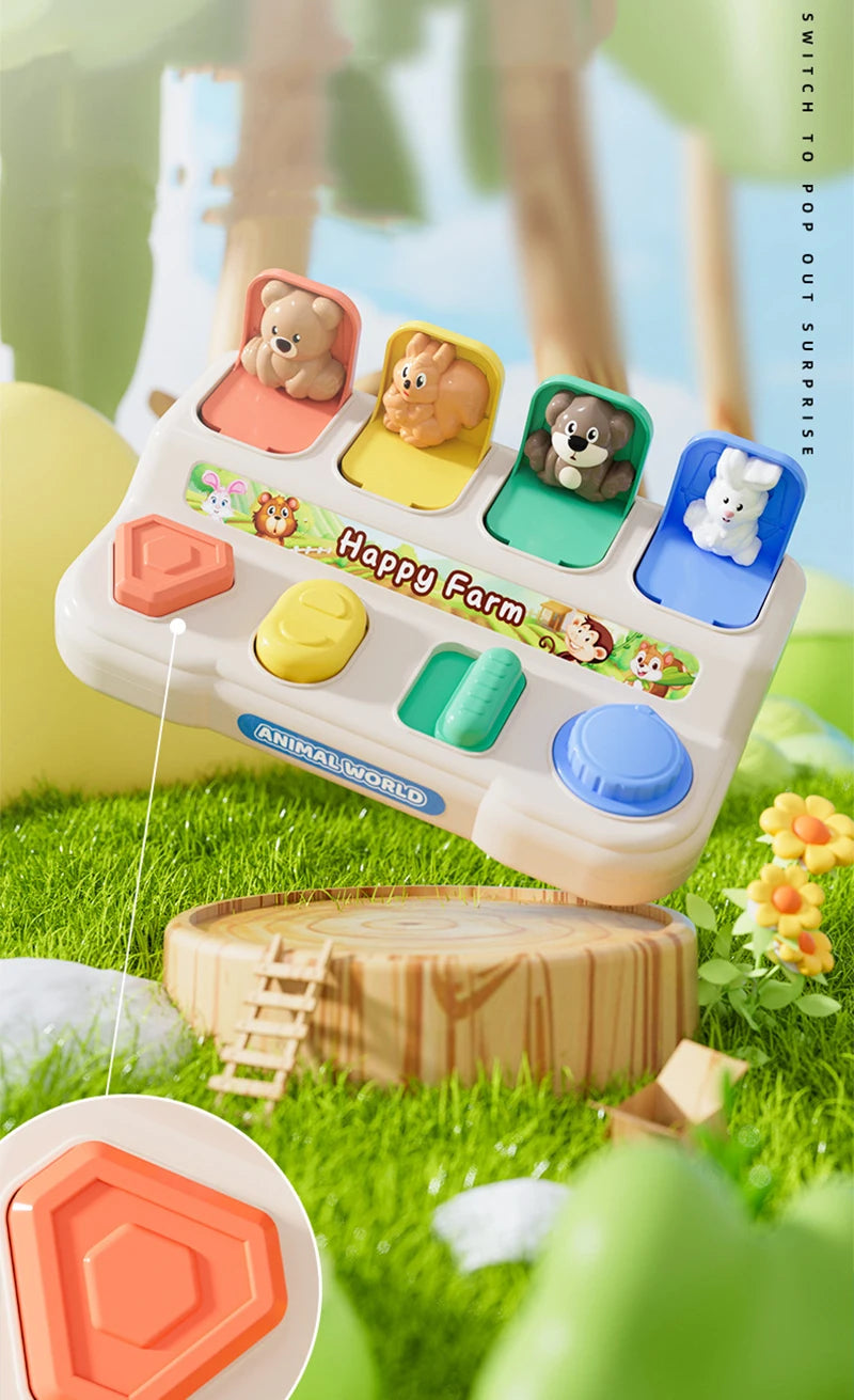 Peek & Play: Montessori Pop-Up Animals