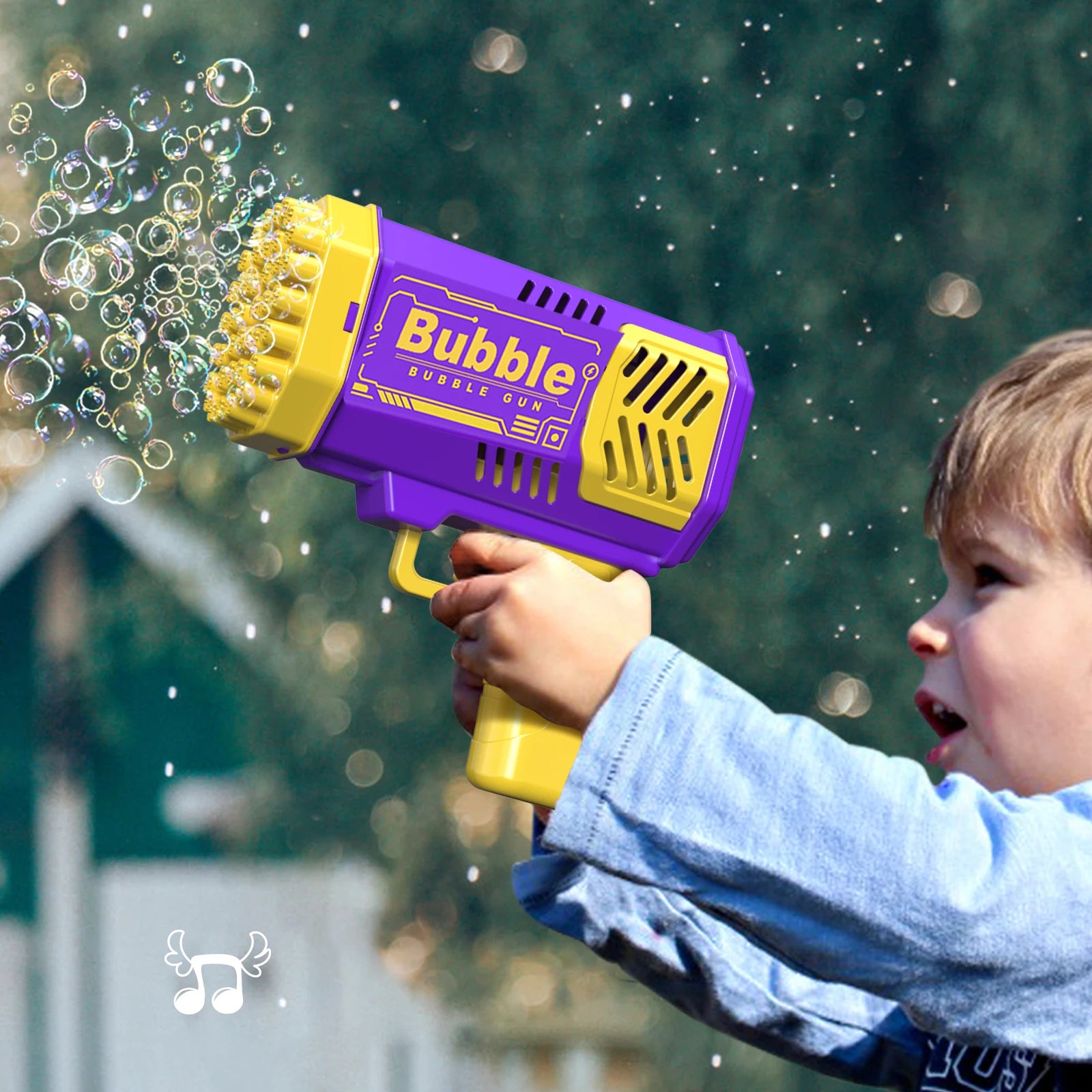 Mega Bubble Fun: Handheld Electric Gun