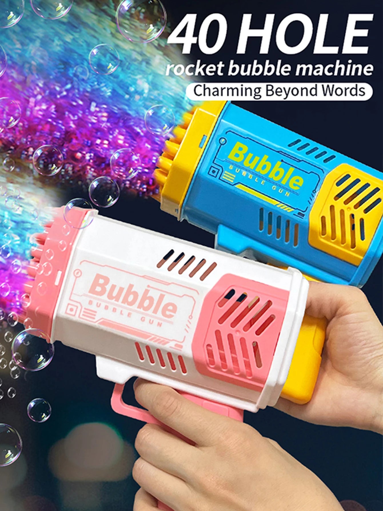Mega Bubble Fun: Handheld Electric Gun