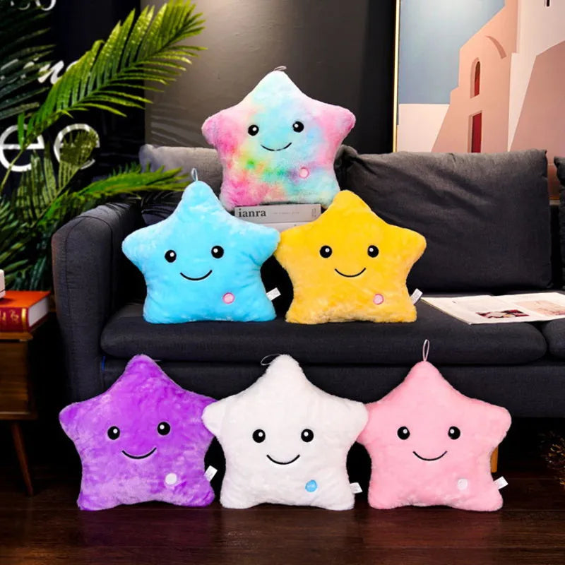 Starlight Dreams: Glowing Plush Pillow
