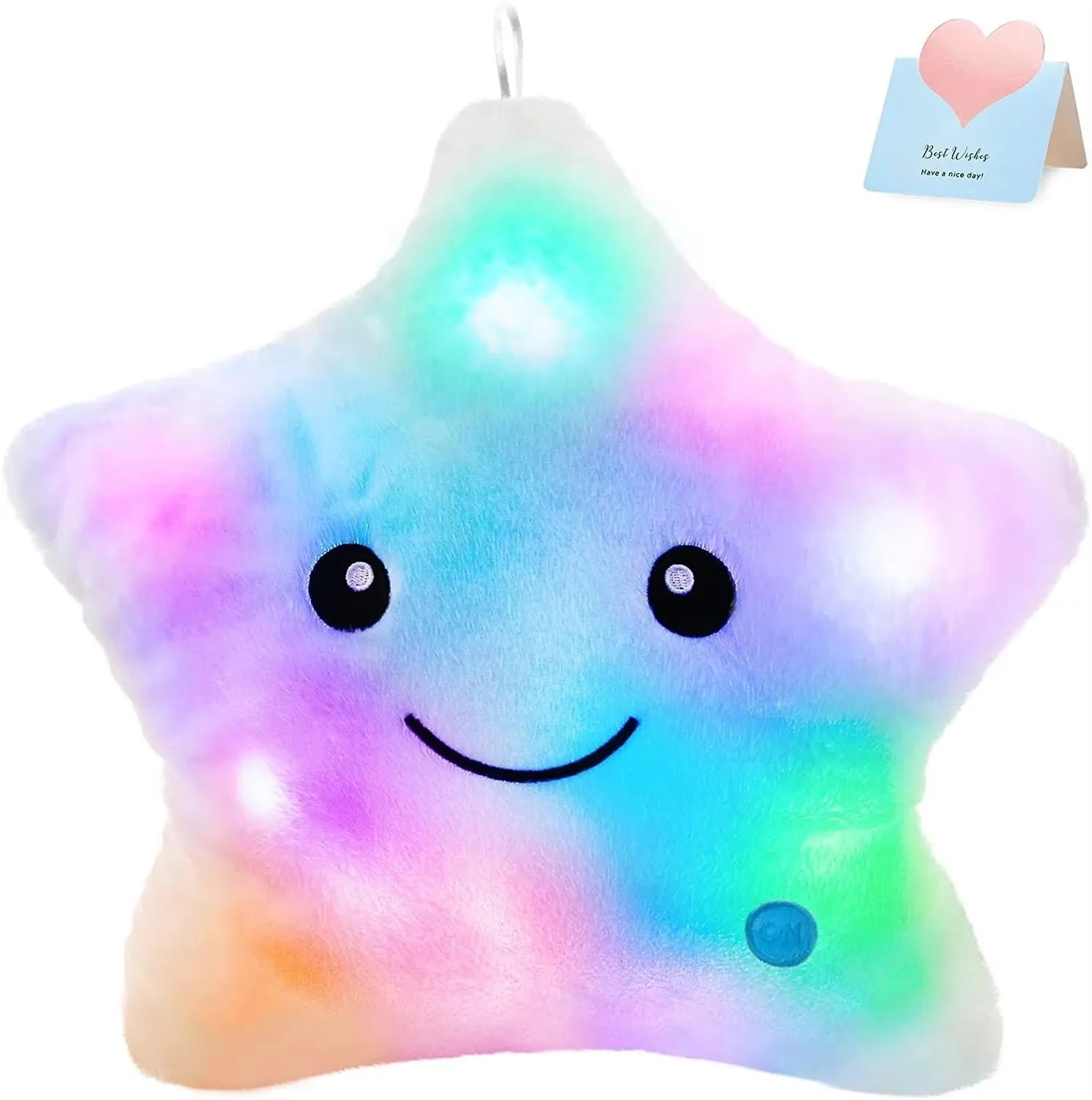 Starlight Dreams: Glowing Plush Pillow