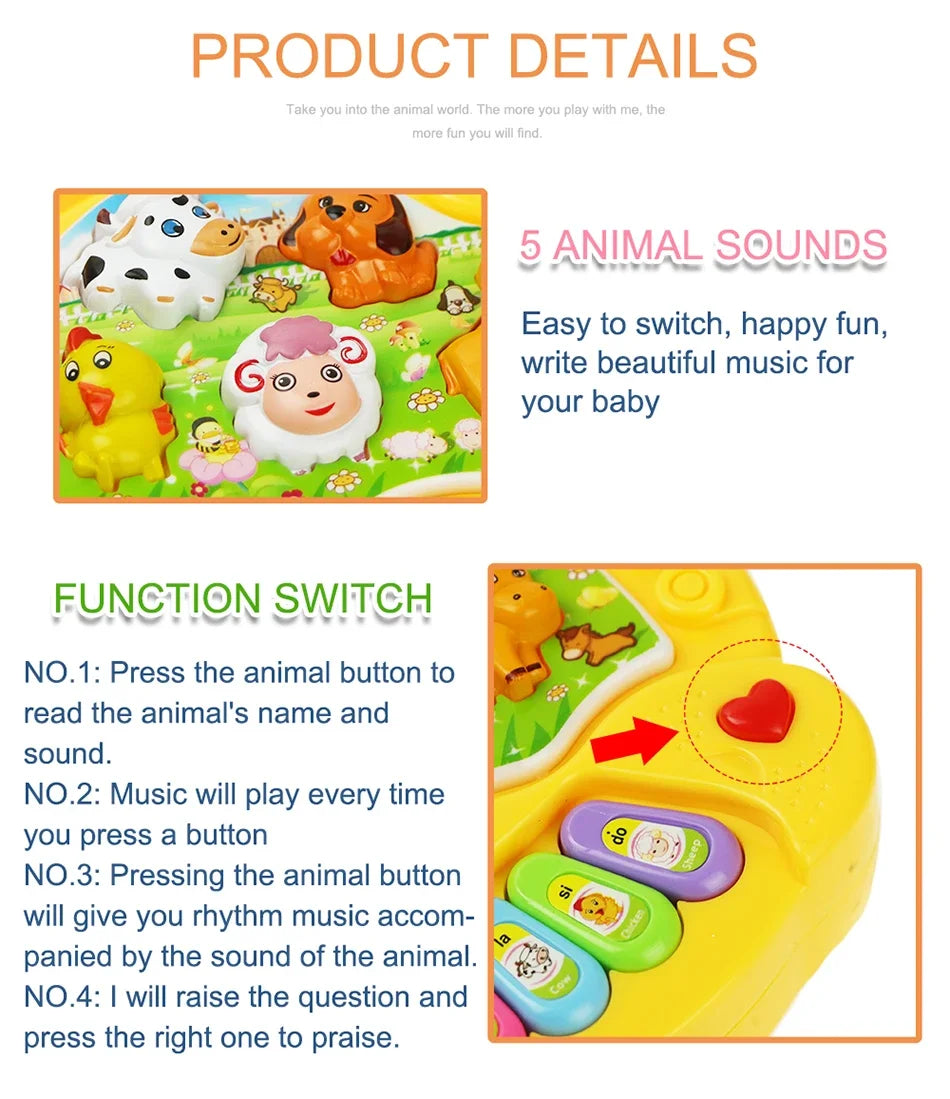 Melody Magic: Baby Animal Piano Toy
