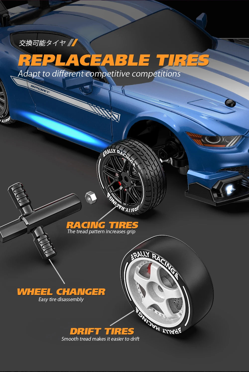 Thunder Drift: 1:24 RC Mustang Racer