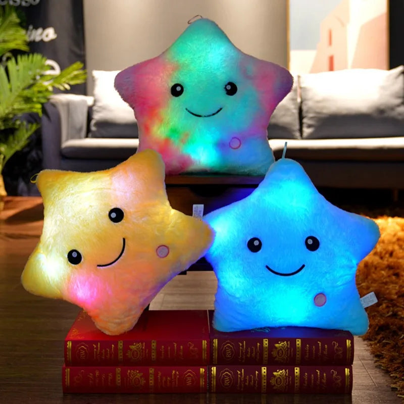 Starlight Dreams: Glowing Plush Pillow