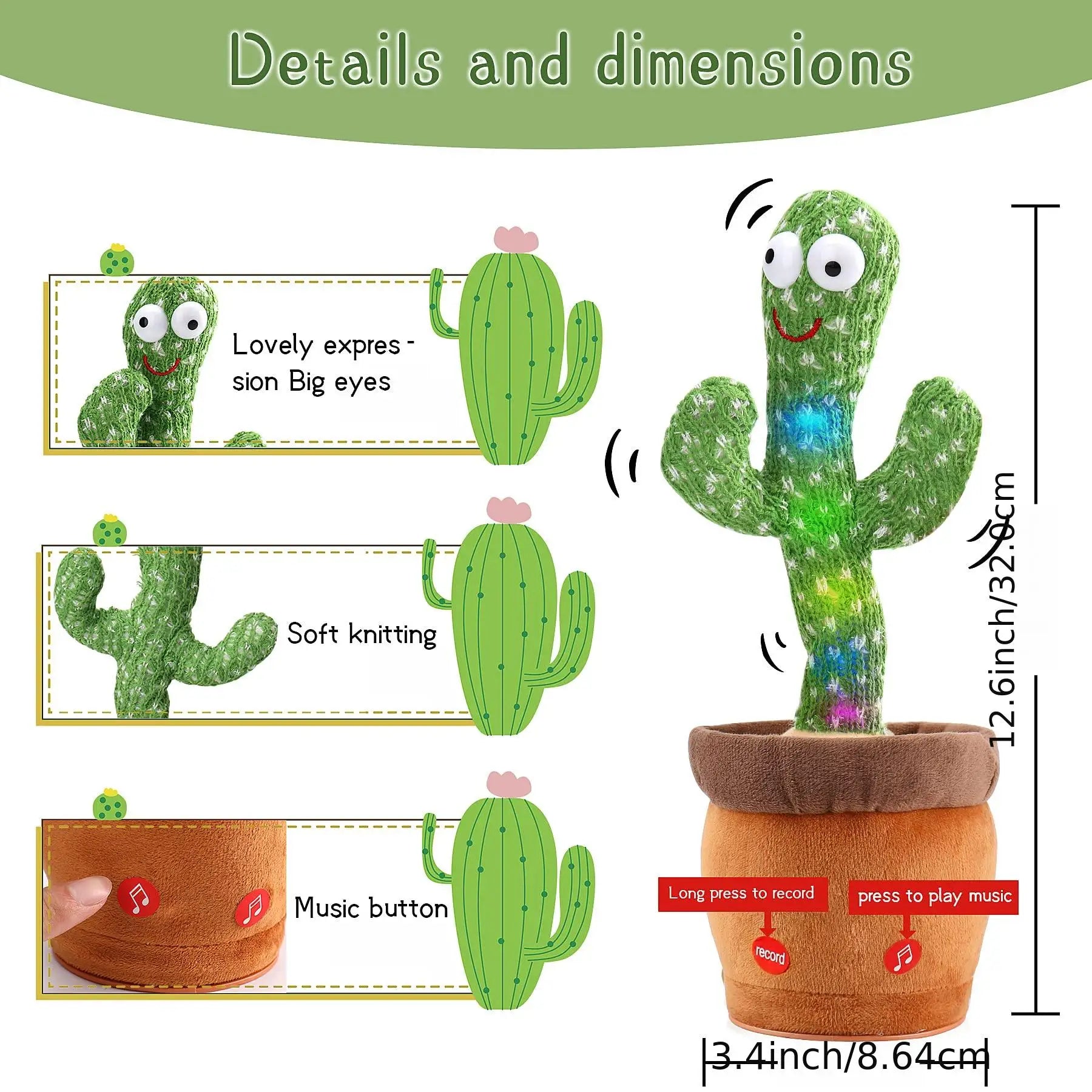 Dancing Cactus: Interactive Singing Plush Toy